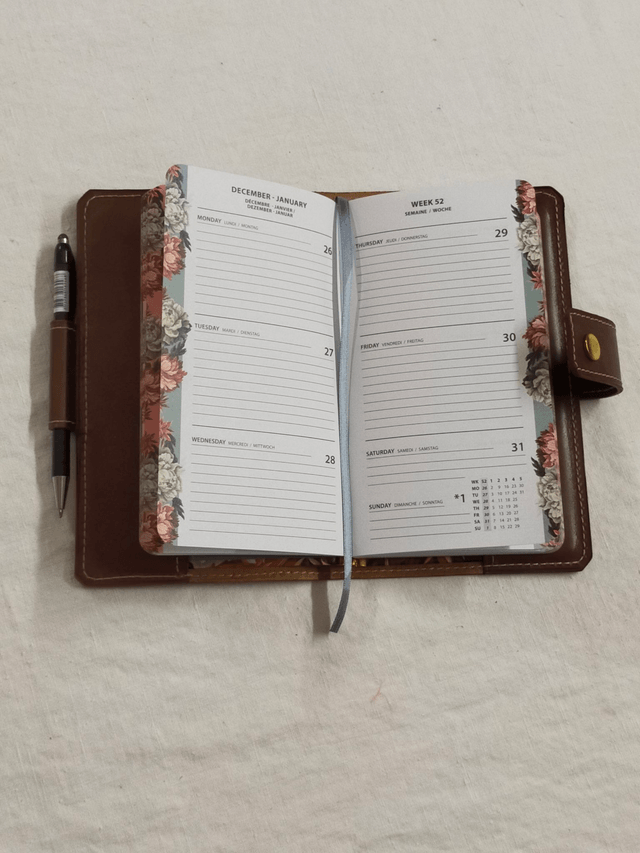 Protège-agenda en cuir